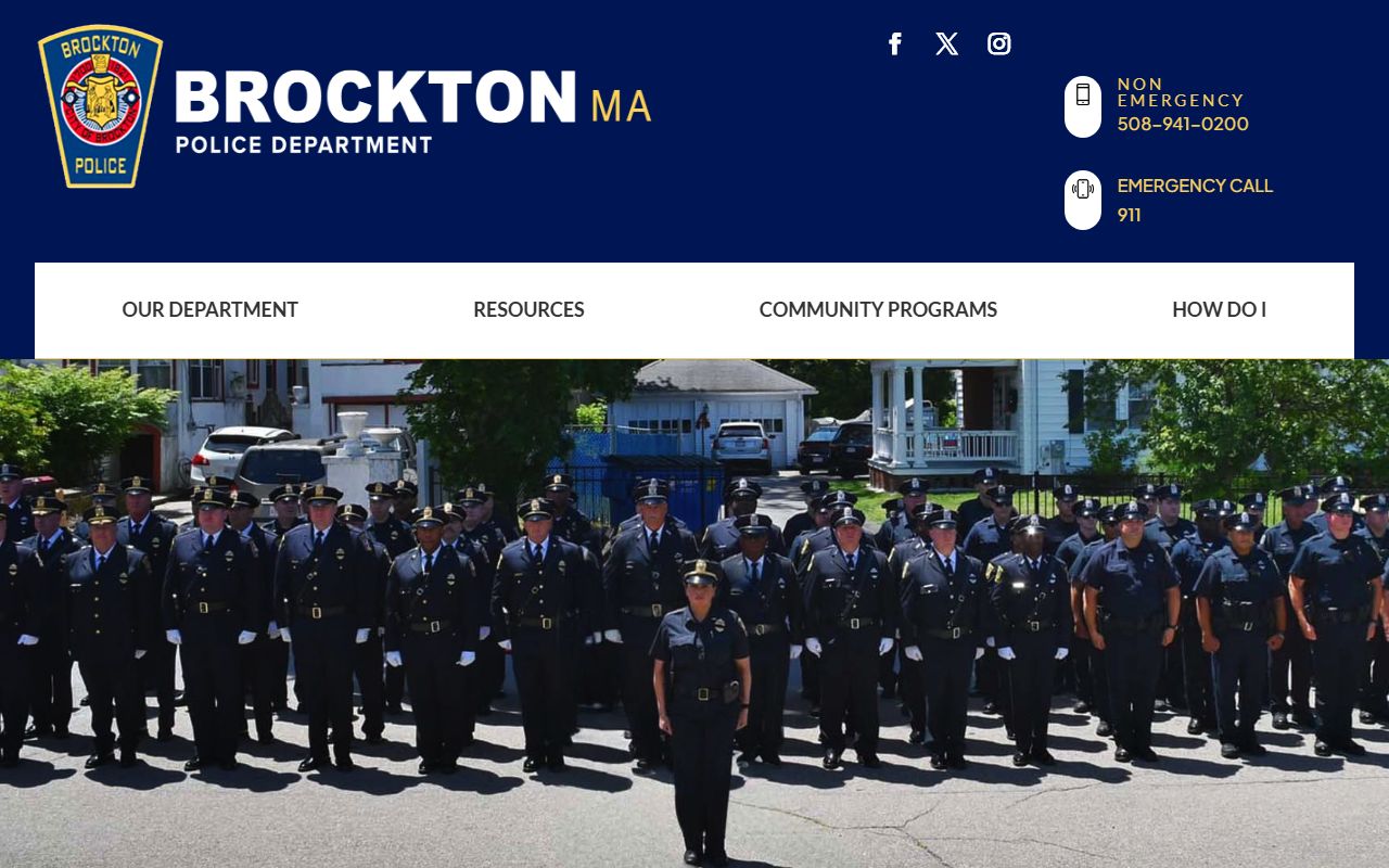 Brockton Police Department website for Brockton arrest records and jail roster